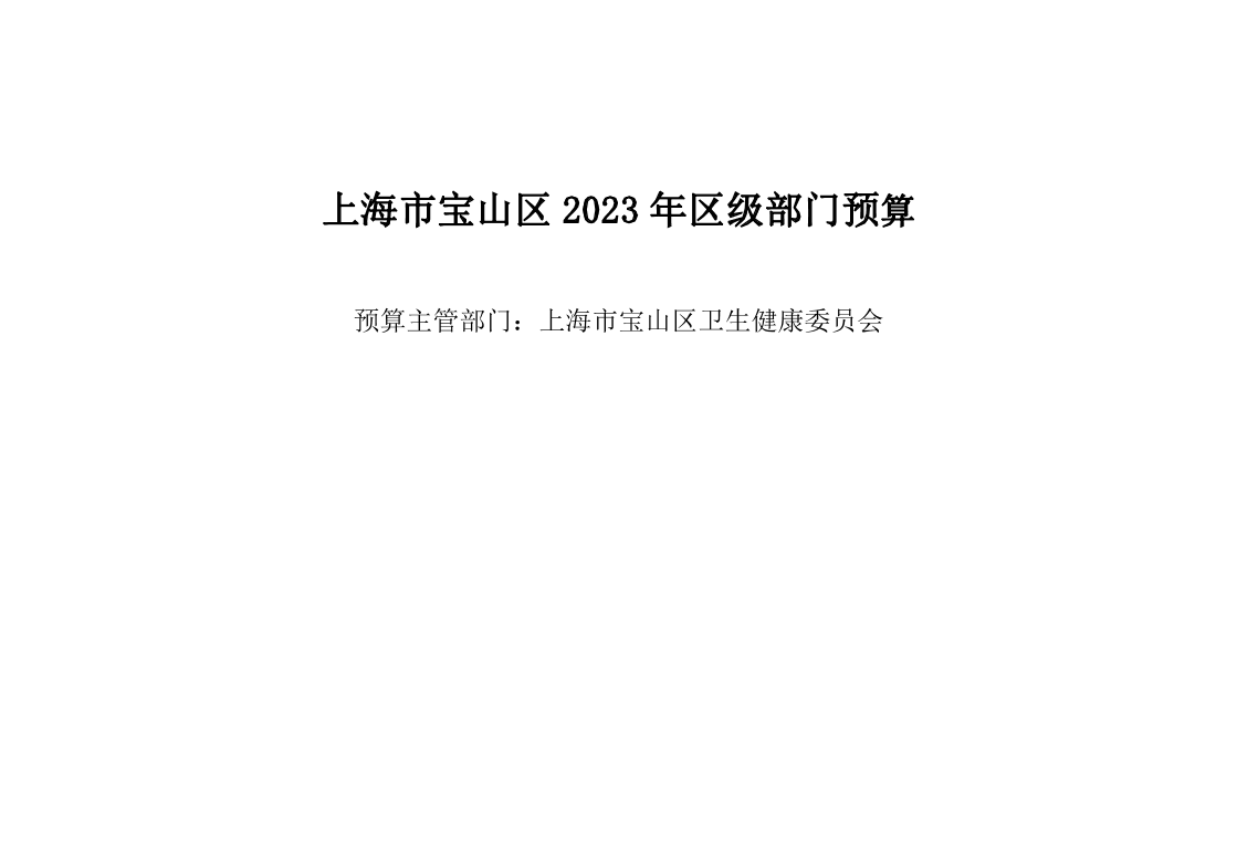 宝山区卫生健康委员会2023年部门预算.pdf