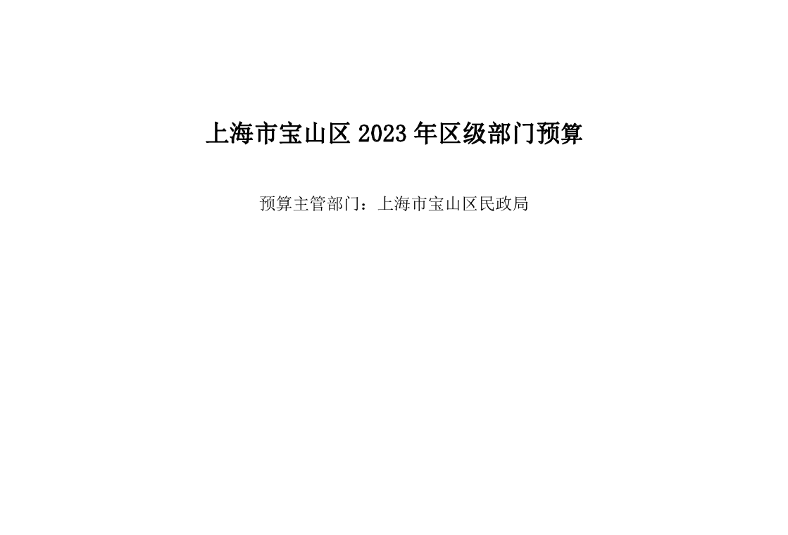 宝山区民政局2023年部门预算.pdf