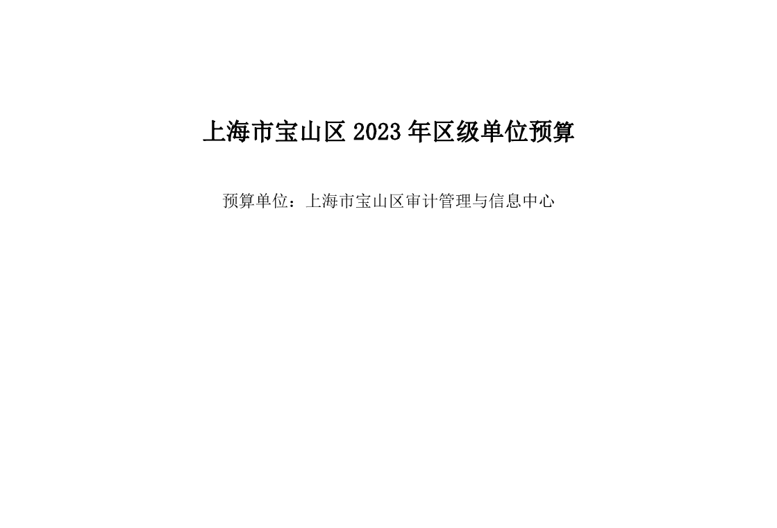 宝山区审计管理与信息中心2023年单位预算.pdf