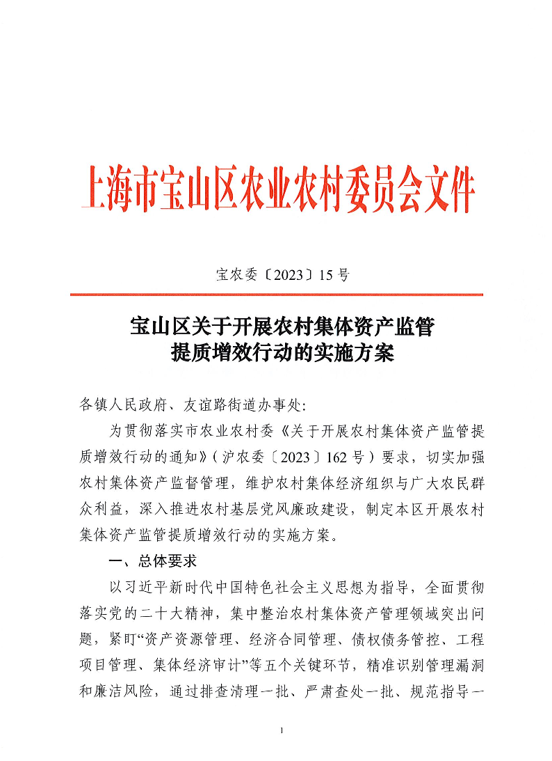 宝农委〔2023〕15号宝山区关于开展农村集体资产监管提质增效行动的实施方案.pdf